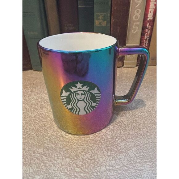 Starbucks Rainbow Iridescent Coffee Mug 11Oz. Ceramic Metallic Colors 2022 - Picture 1 of 5